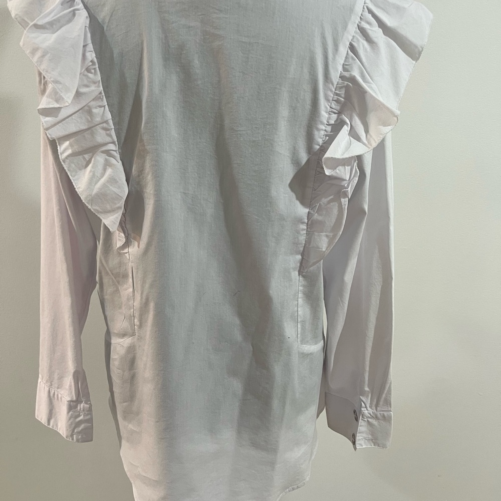White Ruffle Blouse - Picture 5 of 10